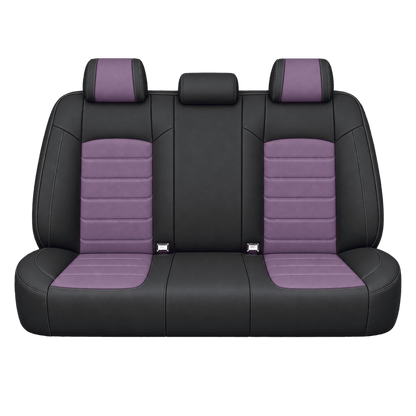 Black & Lavender Basic custom seat covers, backs
