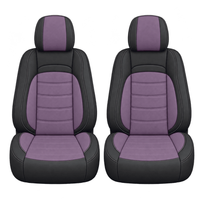 Black & Lavender Basic custom seat covers, fronts