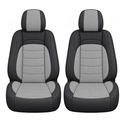 Black & Mid Grey Basic custom seat covers, fronts