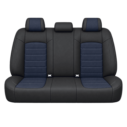 Black & Midnight Blue Basic custom seat covers, backs