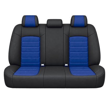 Black & Royal Blue Basic custom seat covers, backs