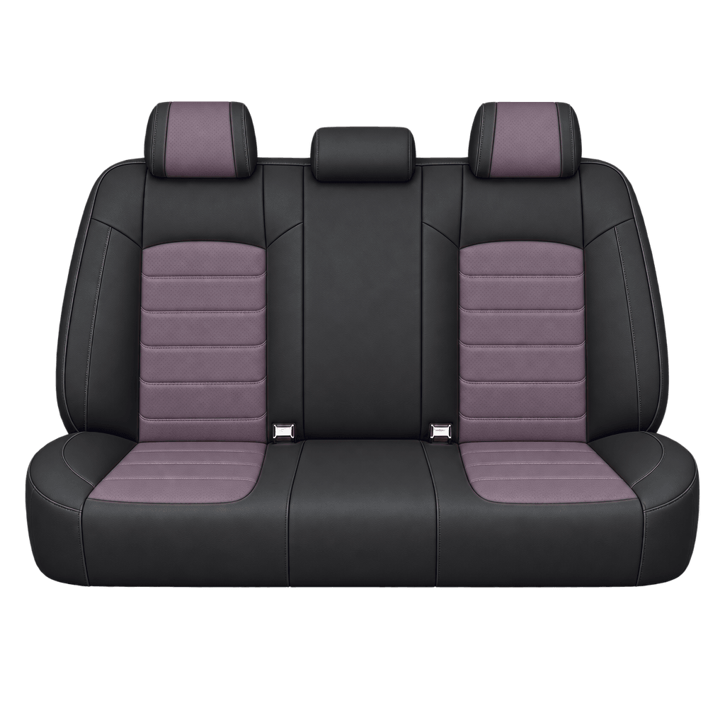 Black & Soft Plum Basic custom seat covers, backs