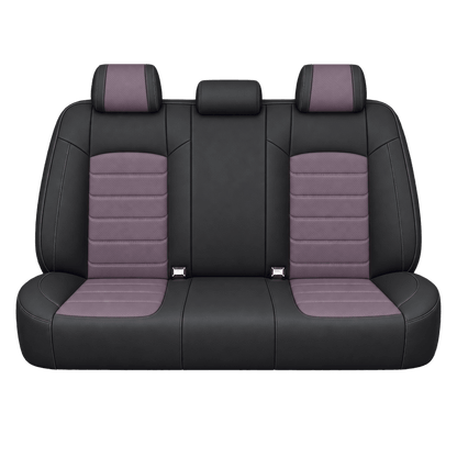 Black & Soft Plum Basic custom seat covers, backs
