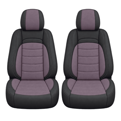 Black & Soft Plum Basic custom seat covers, fronts