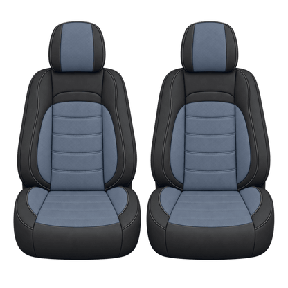 Black & Steel Blue Basic custom seat covers, fronts