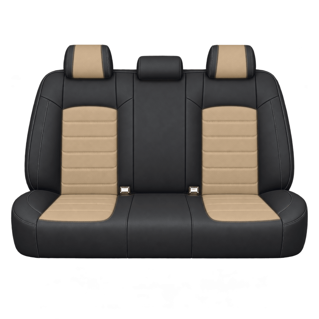Black & Warm Khaki Basic custom seat covers, backs