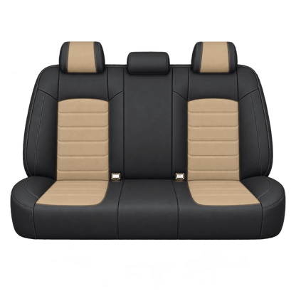 Black & Warm Khaki Basic custom seat covers, backs