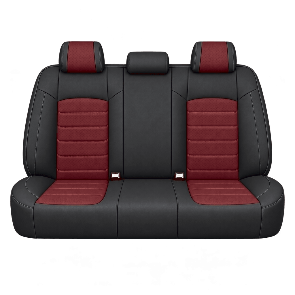Black & Wine Red Basic custom seat covers, backs