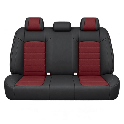 Black & Wine Red Basic custom seat covers, backs