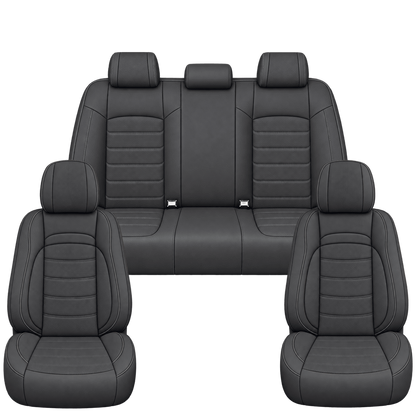 Charcoal Grey Basic custom seat covers, full set
