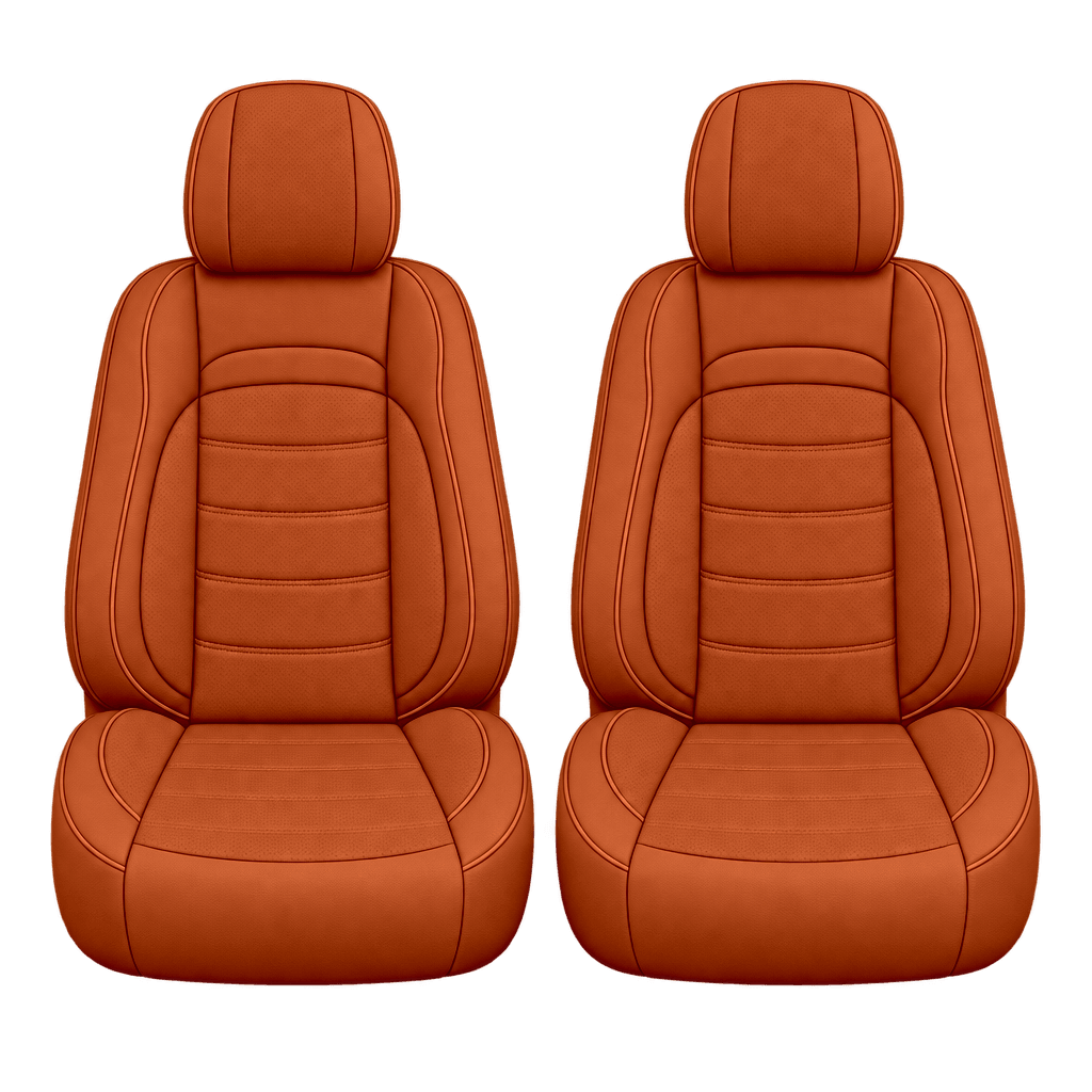 Dark Orange Basic custom seat covers, fronts