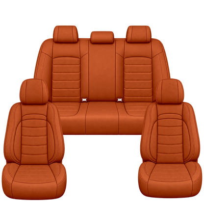 Dark Orange Basic custom seat covers, full set