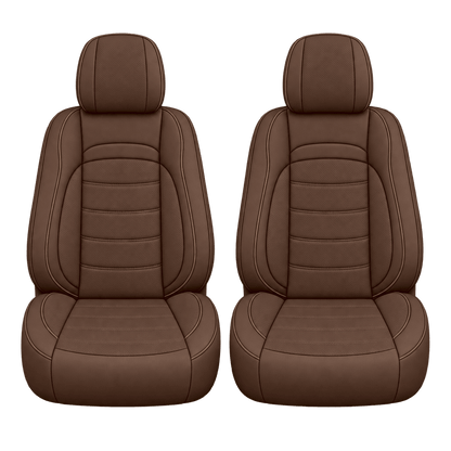 Dark Saddle Brown Basic custom seat covers, fronts