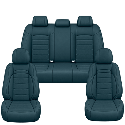 Deep Teal Basic custom seat covers, full set