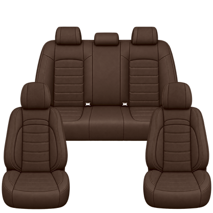 Espresso Brown Basic custom seat covers, full set