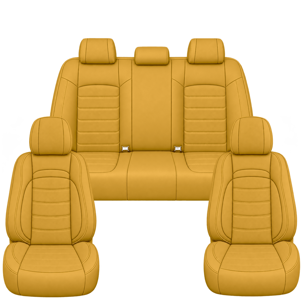 Golden Yellow Basic custom seat covers, full set