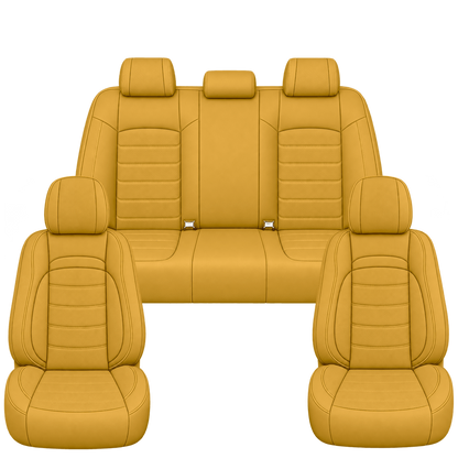 Golden Yellow Basic custom seat covers, full set
