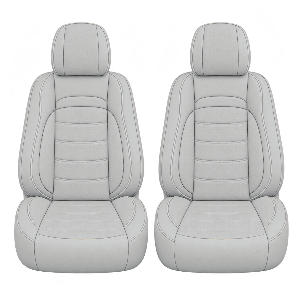 Light Grey Basic custom seat covers, fronts