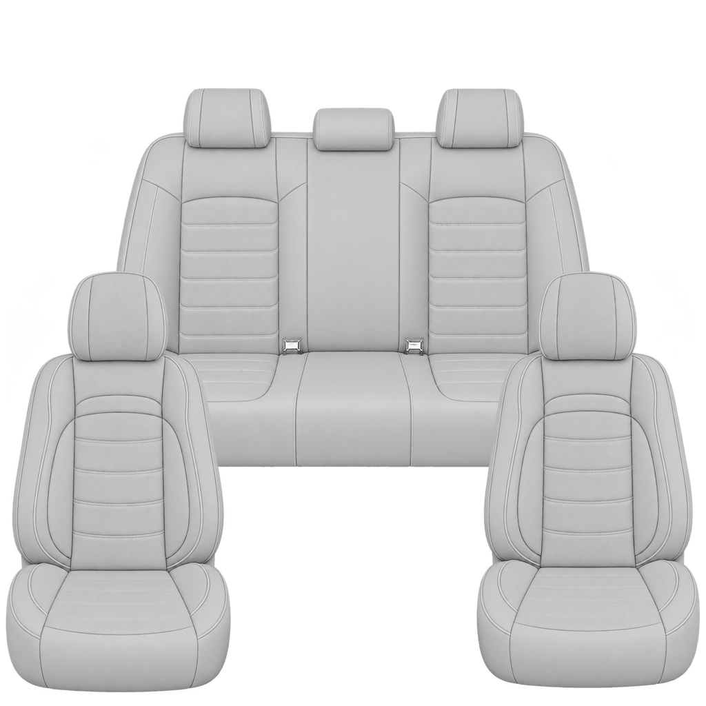 Light Grey Basic custom seat covers, full set