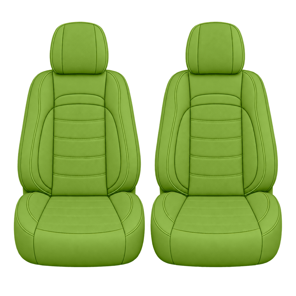 Lime Green Basic custom seat covers, fronts