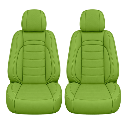 Lime Green Basic custom seat covers, fronts