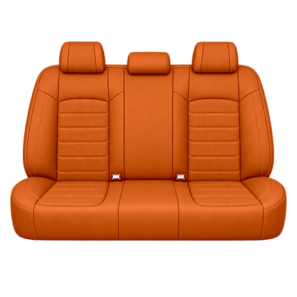 Orange Basic custom seat covers, backs