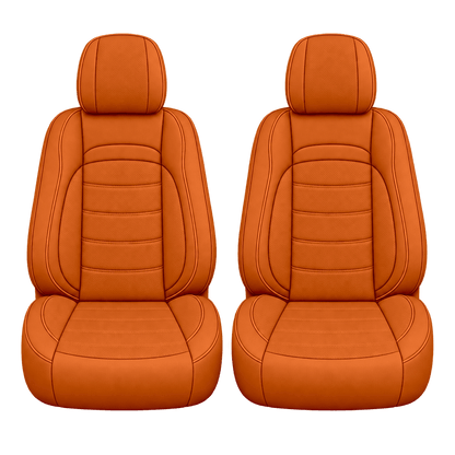 Orange Basic custom seat covers, fronts
