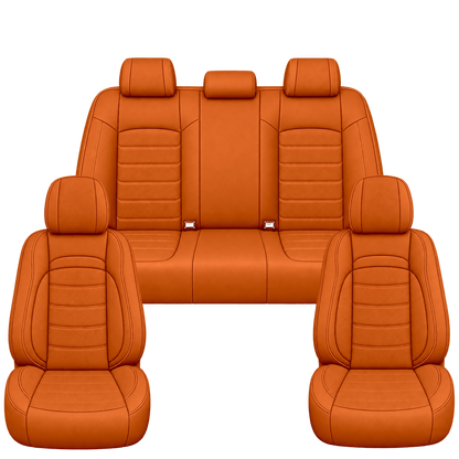 Orange Basic custom seat covers, full set