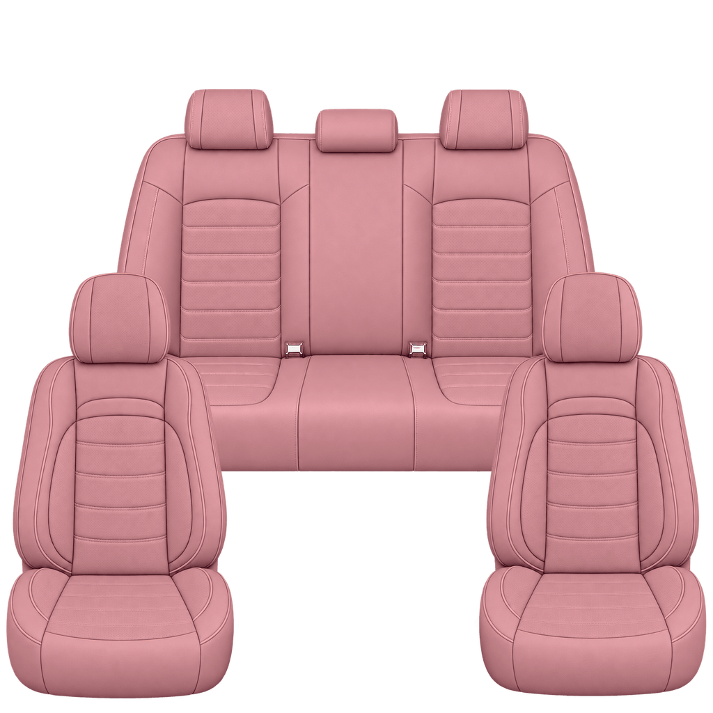 Pink Basic custom seat covers, full set