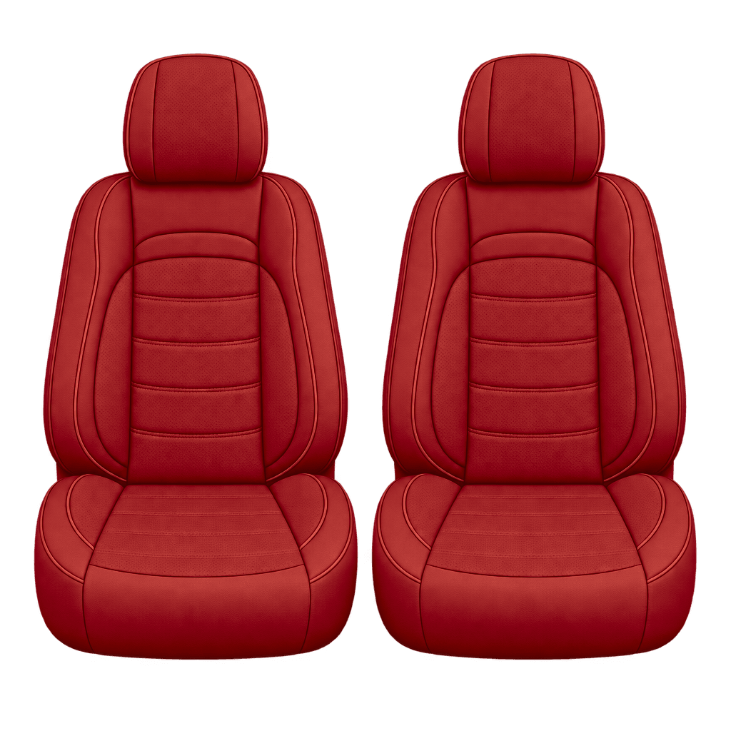 Red Basic custom seat covers, fronts