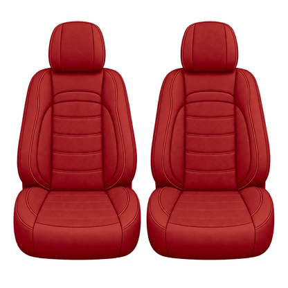 Red Basic custom seat covers, fronts