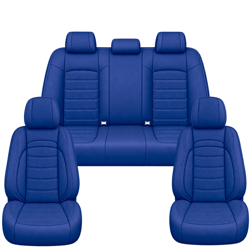 Royal Blue Basic custom seat covers, full set