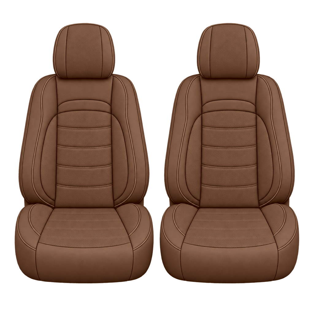 Saddle Brown Basic custom seat covers, fronts