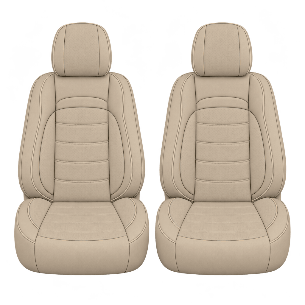 Sand Basic custom seat covers, fronts