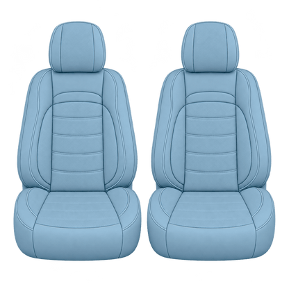 Sky Blue Basic custom seat covers, fronts