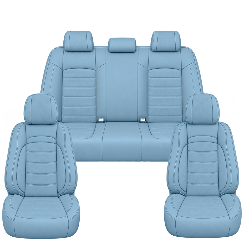 Sky Blue Basic custom seat covers, full set