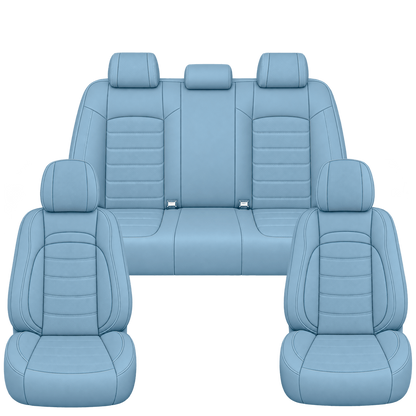 Sky Blue Basic custom seat covers, full set