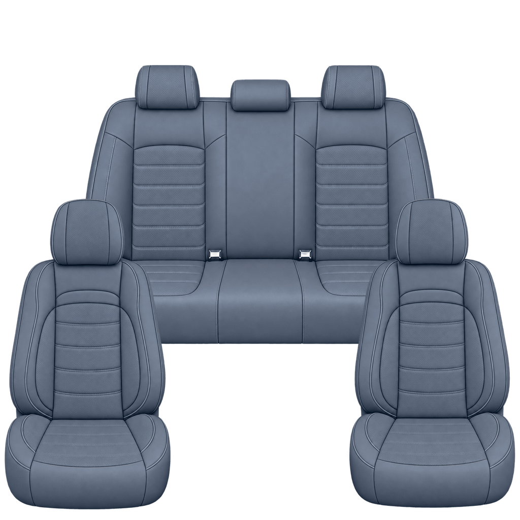 Steel Blue Basic custom seat covers, full set