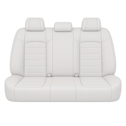 White Basic custom seat covers, backs