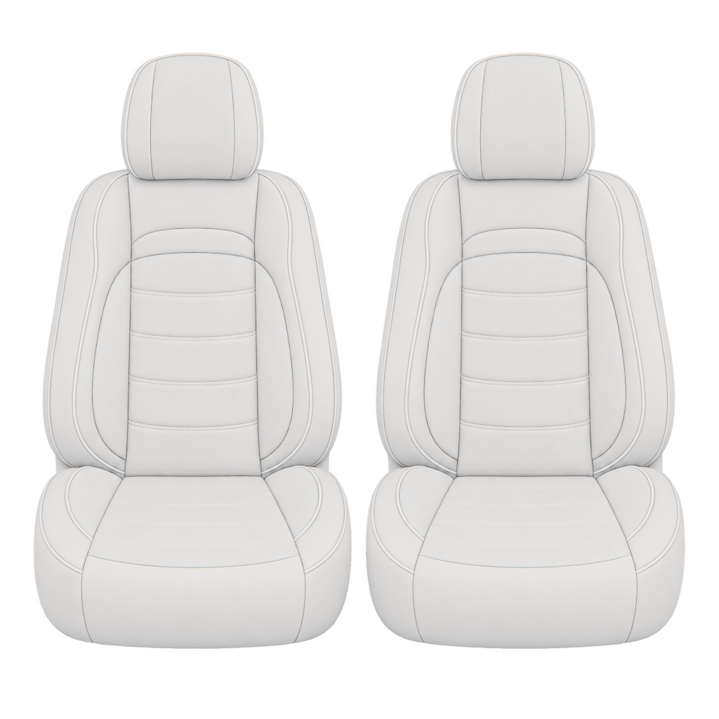 White Basic custom seat covers, fronts