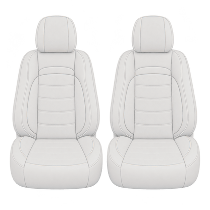 White Basic custom seat covers, fronts