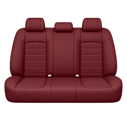 Wine Red Basic custom seat covers, backs