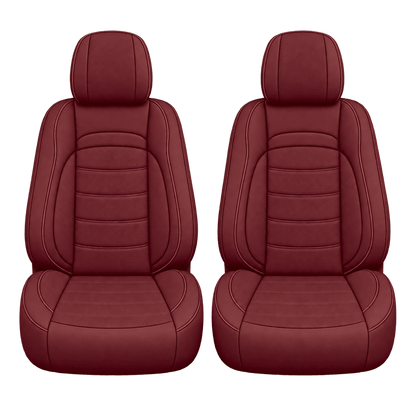 Wine Red Basic custom seat covers, fronts