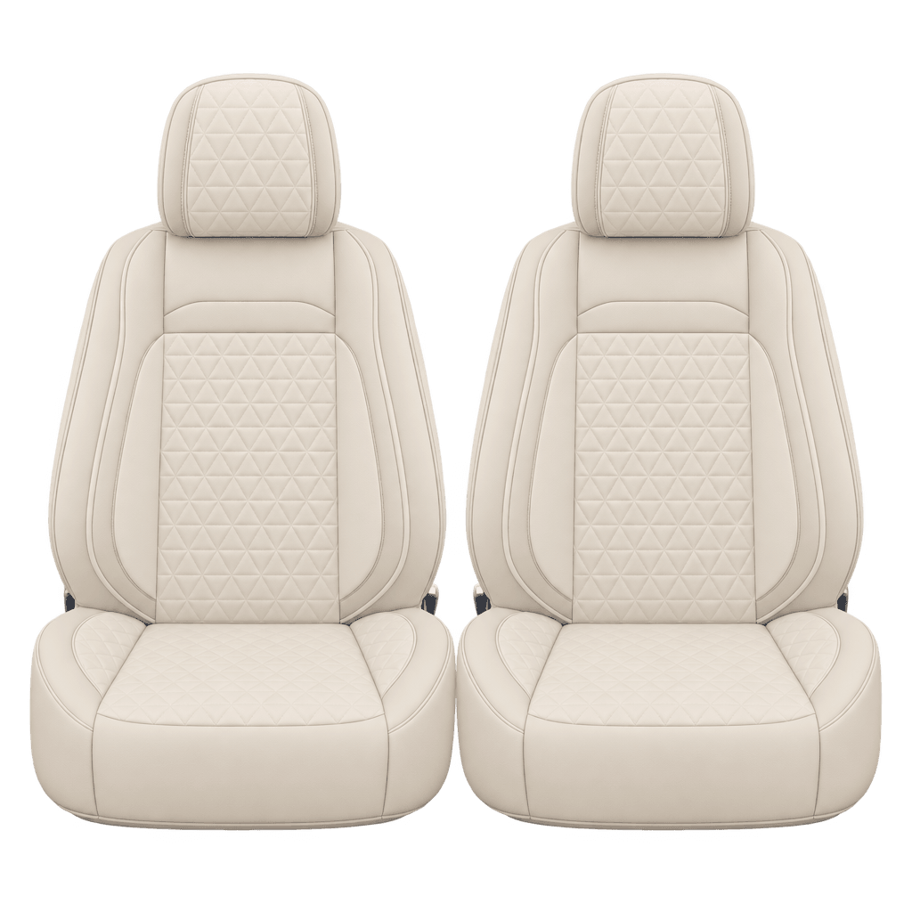Beige Diamond custom seat covers, fronts