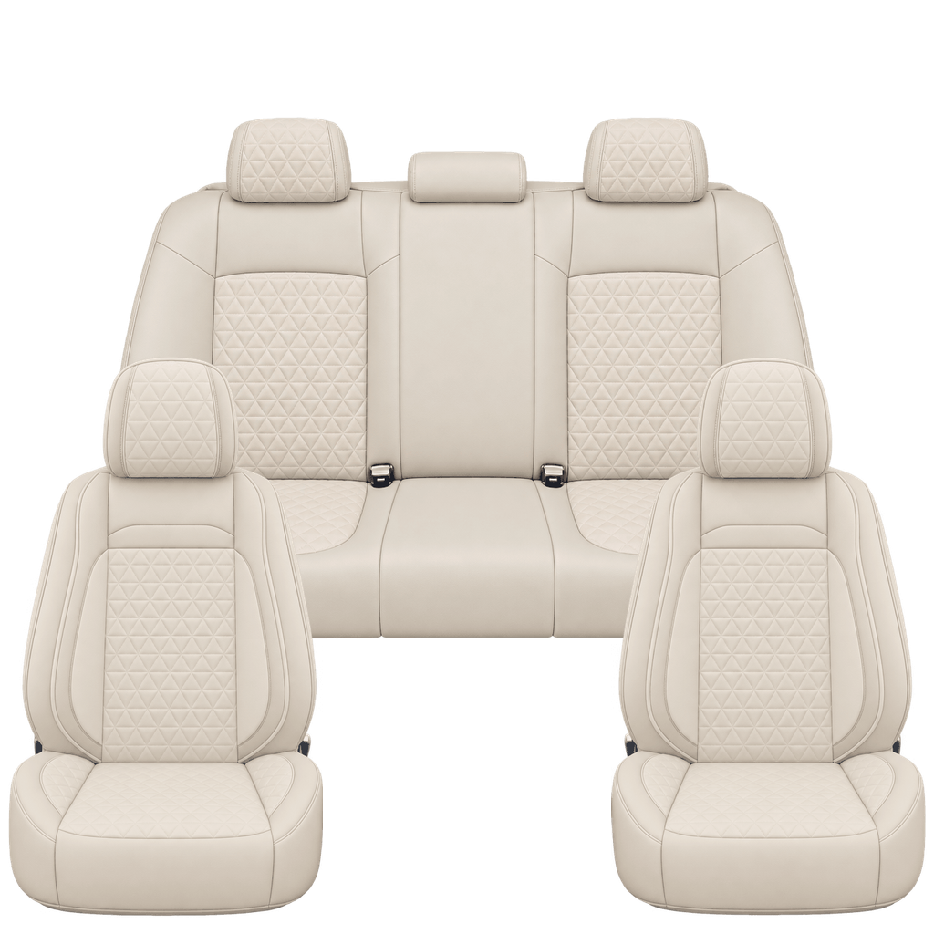 Beige Diamond custom seat covers, full set