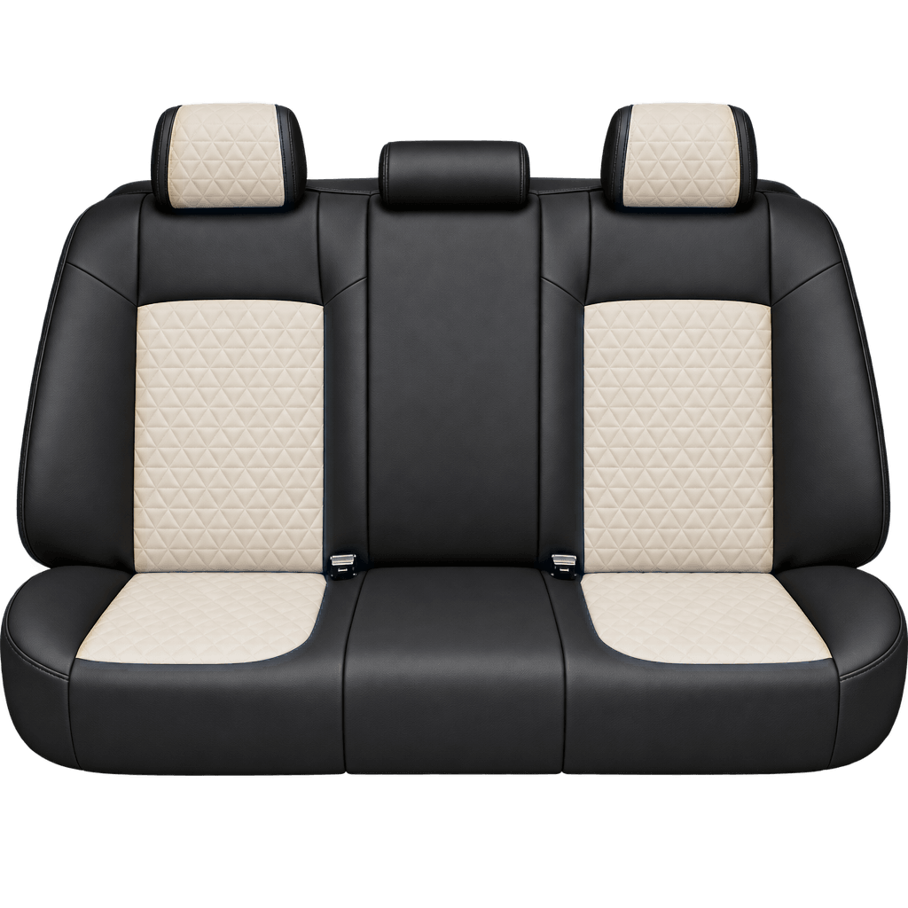 Black & Beige Diamond custom seat covers, backs