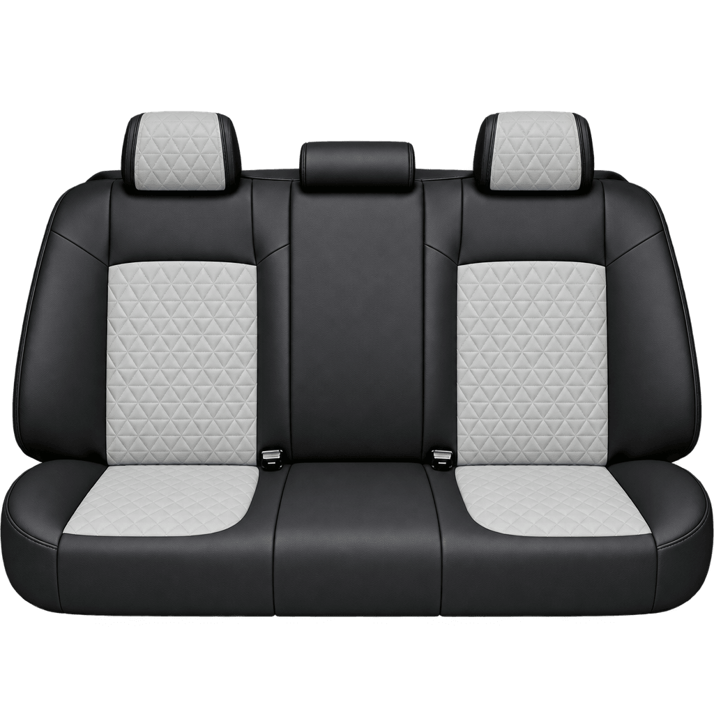 Black & Light Grey Diamond custom seat covers, backs
