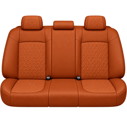 Dark Orange Diamond custom seat covers, backs