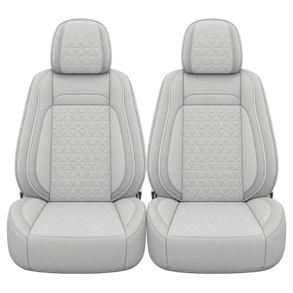 Light Grey Diamond custom seat covers, fronts