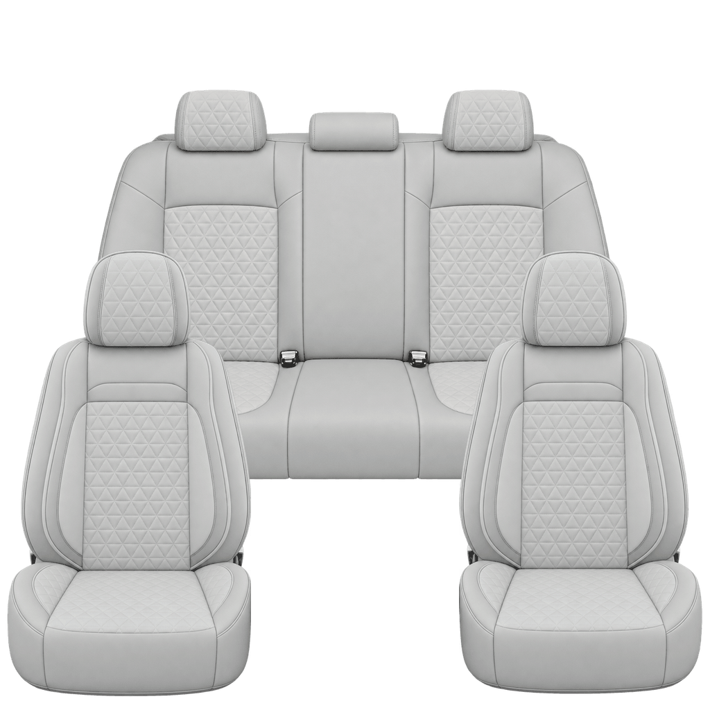 Light Grey Diamond custom seat covers, full set